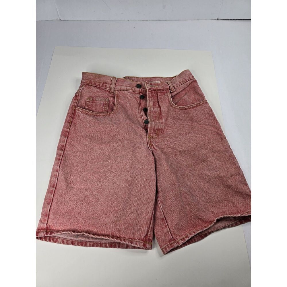 Paris Blues‎ Button Up Women's Shorts Size S Small Red Coral Beach Summer